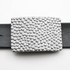 Studded belt buckle grey for 4 cm removable belt gift idea unisex gs72vg