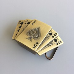 Vintage Bronze Plated Casino Game Lighter Belt Buckle also Stock in US