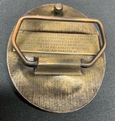 Zebco 40th Anniversary 1949-1989 Limited Edition Fish metal belt buckle