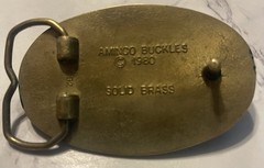 Vintage Aminco 1980 Solid Brass “I’ll Give Up My Gun…” Belt Buckle