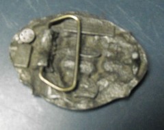 VINTAGE 1987 SISKIYOU DEER BOWHUNTING BELT BUCKLE PEWTER 3 1/4&Prime; X 2 1/2&Prime;