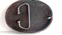 Floral Filigree Belt Buckle – Antique Nickle – 2001 American Legends USA