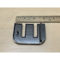 Vintage Letter W Belt Buckle Black Silver Tone Initial Monogram Western Style