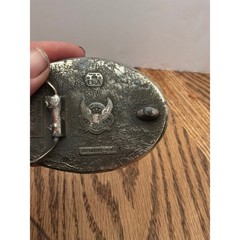 Vintage Unisex Great American Buckle Co Owl Flight Belt Buckle OS Silver 1982