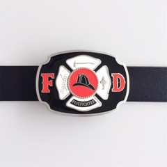 Vintage Style Enamel Fire Hero Firefighter FD Belt Buckle also Stock in the US