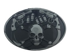Men Women Gothic Tattoo Styles Halloween Party Costume Skull belt Buckle Metal
