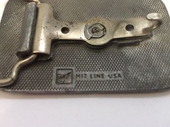 Vintage Belt Buckle Beans Pipe Testing Gas Oil Advertising Russell Kansas USA