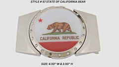 Vintage State California W Bear Logo Belt Buckle (with Lighter) Hidden Men Women