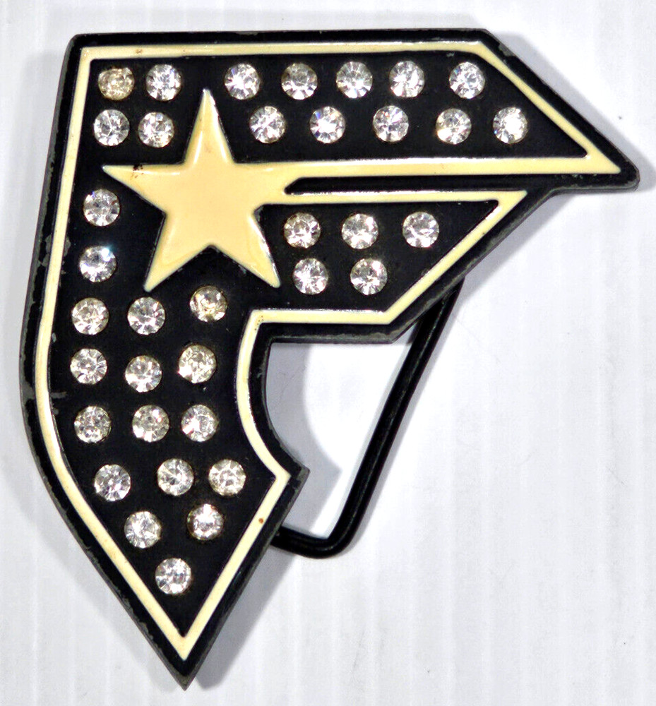 FSAS Famous Stars and Straps logo rhinestone belt buckle bling enamel Blink-182