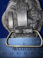 SISKIYOU THE AMERICAN VETERAN COMMEMORATIVE BELT BUCKLE 1987 LIMITED ED.186/2500