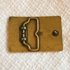 Vintage Lineman Men&rsquo;s Belt Buckle 3&Prime;x2&Prime; In Snow Storm Electric Power Made in USA
