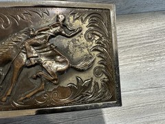 Vintage Belt Buckle Bucking Saddle Bronco Rider