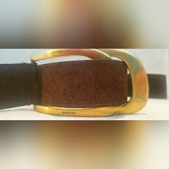 Beautiful Vintage Gucci Brown Suede Leather Belt