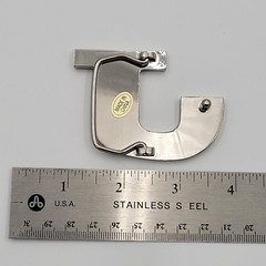 J Initial Brushed Chrome Belt Buckle 3&Prime; x 2&Prime; Up To 1 1/4&Prime; Belt