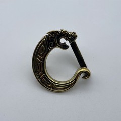 Brass Dragon Buckle Handmade Leather Belt Buckle