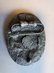 VTG 1991 Siskiyou Carpenters Will Nail Anything Pewter Belt Buckle Woodworking