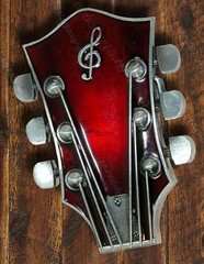 Red Enamel Guitar Headstock Belt Buckle Musician Western other Colors Available