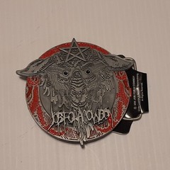 HARD ROCK HEAVY METAL BAND JOB FOR A COWBOY Metal Belt Buckle