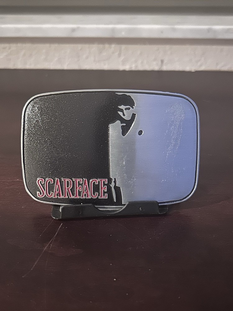 Scarface The Movie Al Pacino, Tony Montana, Large Metal Belt Buckle New Sealed