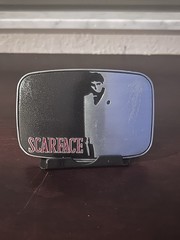Scarface The Movie Al Pacino, Tony Montana, Large Metal Belt Buckle New Sealed