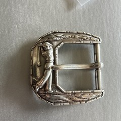 Vintage 1998 Unisex Decorative Belt Buckle 1.25” Wide Belt Pewter
