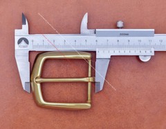 41mm CLASSIC SOLID BRASS WESTERN DIY END BAR PRONG PIN LEATHERCRAFT BELT BUCKLE