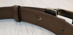 GUCCI buckle belt G Logo Silver hardware Made in Italy Leather Black Brown Men&rsquo;s