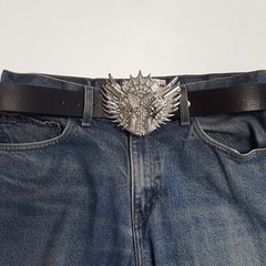 On Sale: Rock Rebel Brand: Silver Wing with Double Pistol Belt Buckle