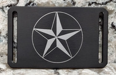GRIP6 BELT BUCKLE – NAUTICAL STAR – FLAT BLACK – 1.5 INCH WIDE
