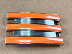 Adidas Golf 3 Stripe Orange & Black Color Trophy Award Style Used Belt Buckle