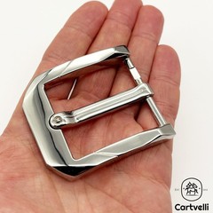 Premium Belt Buckle Men&rsquo;s 40mm Wide Silver Shiny Belt Buckle for …