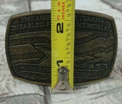 The American Veterans Disabled for Life Memorial Belt Buckle 2007 Sponsor #0369