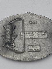 Vintage Siskiyou Eagle Belt Buckle Pewter Mountain Wildlife USA O-18