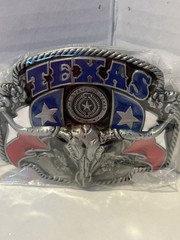 New Texas Longhorn Bull Skull State Flag Western Cowboy Rodeo Belt Buckle