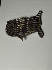 The Great American Buckle Co. BRASS 1992 AMERICA Belt Buckle MADE IN THE USA