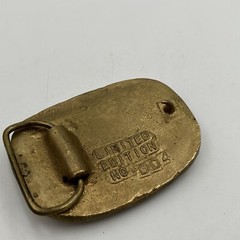 Cast Brass RC Plane Two Meter World Tour Modesto CA Aviation Belt Buckle LE #4