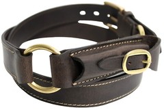 Double Ring with Pouch Leather Hobble Belt Chestnut NEW – All Sizes