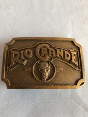 Humphreys Leather Goods RIO GRANDE Brass Tone Belt Buckle #F33