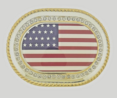American Flag Belt Buckle United States America Gold Metal New Men Women Western