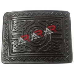 Scottish Kilt Belt Buckle Highland Swirl Celtic Buckles Kilts Black Brass AAR
