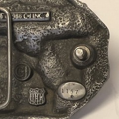 Vintage Belt Buckle TRUCKING USA 1988 C + J Inc. Made in USA