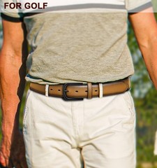 BULLIANT Men Belt-Leather Belt 7 Holes 38&Prime;-40&Prime;Waist Adjustable, Tawny4703