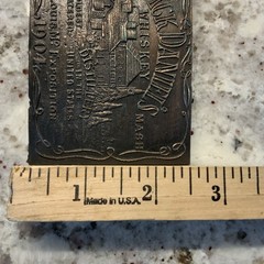 Jack Daniels Sour Whiskey Mash Belt Buckle St. Louis Exposition 1904