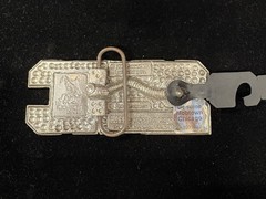 2006 vintage silver toned 2pac belt buckle featuring yellow rhinestones RARE