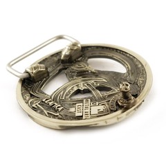 German silver belt buckle Ouroboros, World Serpent, Scandinavian, Nordic, Celtic
