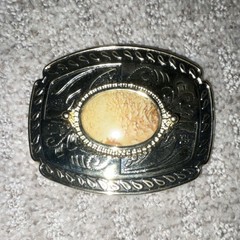 Lot of 5 Men&rsquo;s Western Floral Metal Belt Buckles 1.5in Fit Silver Gold