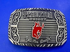 2025 Pendleton Whiskey Let&rsquo;er Buck Rodeo Cowboy Montana Silversmiths Belt Buckle