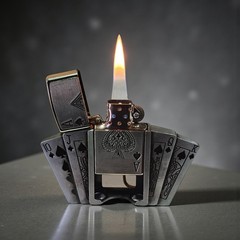 Poker Ace Lighter Belt Buckle Combo | Detachable Buckle | Fits 36–40 | $29.99