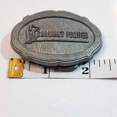 Vintage 1995 Pewter Tone Alliant Powder Belt Buckle Limited Edition Made In USA