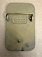 Vtg Solid Brass Belt Buckle Mead-Adelanto 500 KV T.L. Job Line Construction Dyna